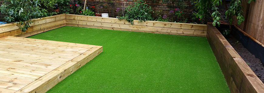 Joseph Mat Landscape,  featheredge fence ,  sandstone paving, beds, brick step