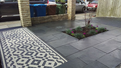 Joseph Mat landscape victorian tiles, slate paving, setts driveway